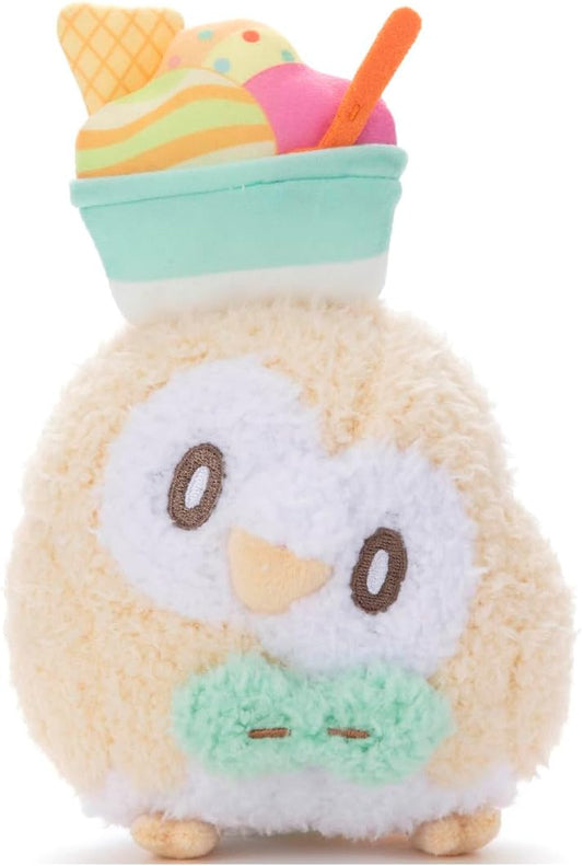 Takara Tomy Poképiece Plush (Sweets Ver.) Rowlet Plush Toy Height Approximately 5.5 inches (14 cm)