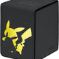 Ultra Pro Elite Series: Pikachu Alcove Flip Deck Box - Premium Leatherette Magic for 100 Double-Sleeved Pokemon Cards & Magic the Gathering - Magnetic Closure & Humor for Trading Card Fans!