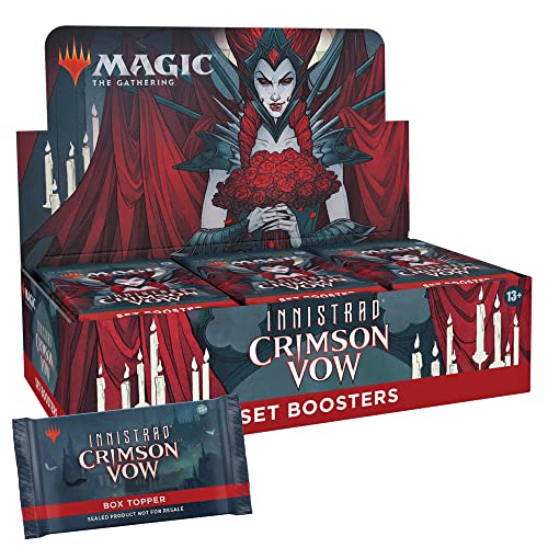 Magic: The Gathering Innistrad: Crimson Vow Set Booster Box | 30 Packs + Dracula Box Topper (361 Magic Cards)