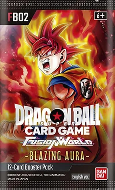 3 Packs 12 Card Booster Pack Dragon Ball Super Fusion World Blazing Aura