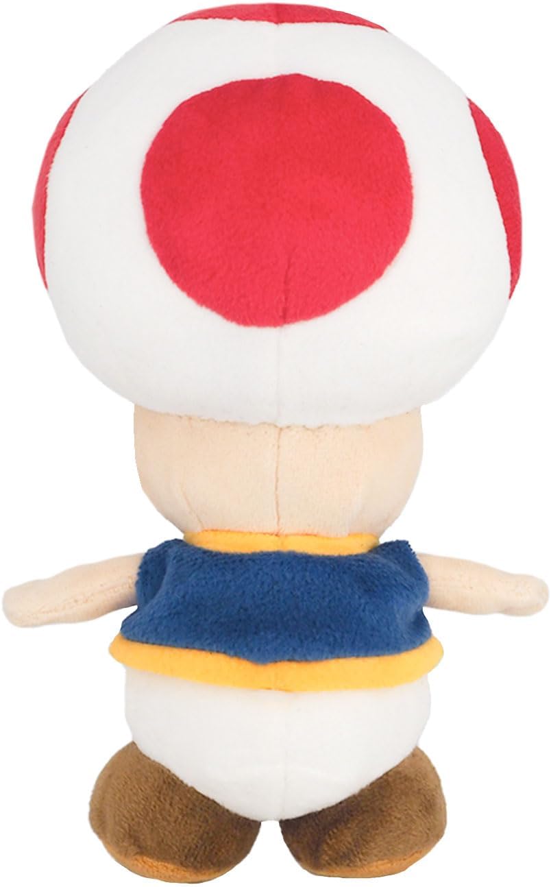 Sanei Boeki Super Mario All Star Collection 7.5" Toad Plush, Small