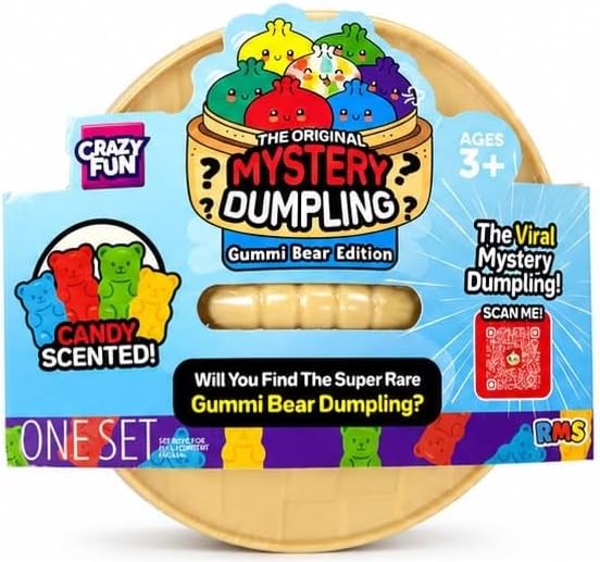 The Original Mystery Dumpling Squishy Toy 3.5 Inch Diameter (Gummi Bear Edition)
