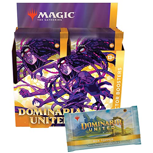 Magic: The Gathering Dominaria United Collector Booster Box | 12 Packs + Box Topper Card (181 Magic Cards)