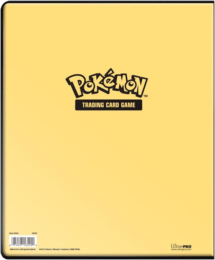 Ultra PRO - 2025 Pikachu Edition 9 Pocket Portfolio, Holds up to 180 Pokémon Cards or Standard Size Cards, 10 High Clarity Pages, Collectors Portfolio