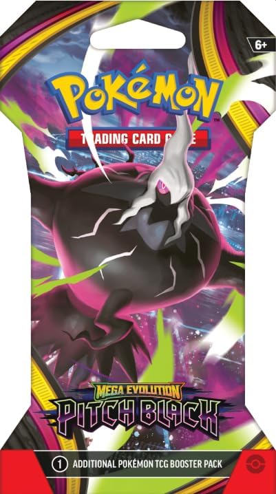 Pokemon TCG: Mega Evolution Pitch Black Sleeved Booster Pack Lot - 8 Packs