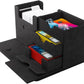 Gamegenic The Academic 133+ XL Premium Deck Box | Double-Sleeved Card Storage | Card Game Protector | Holds Up to 122 Cards Plus Game Accessories | Black/Black Color