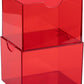Dragon Shield Strongbox Deck Box Clear Red, Holds 100+ Double Sleeved Cards, Acrylic TCG Storage Case, Vacuum Seal Closure, Stackable, Display Lid, 83.5 x 106 x 75.5 mm