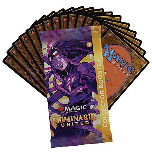 Magic: The Gathering Dominaria United Collector Booster Box | 12 Packs + Box Topper Card (181 Magic Cards)