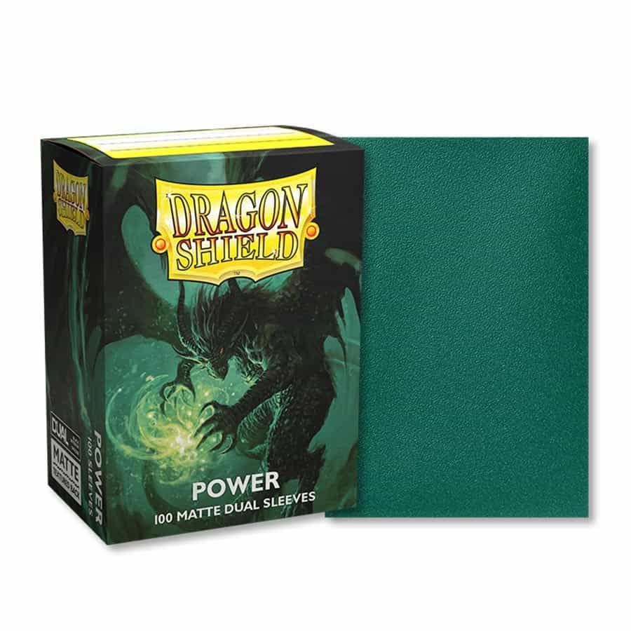 Dragon Shield Dual Matte Power Metallic Green Standard Size 100 ct Card Sleeves Individual Pack
…