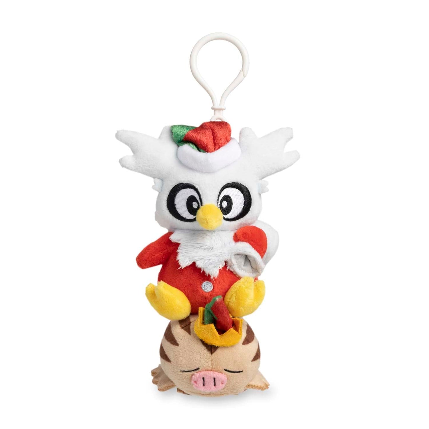 Pokemon Center: Delibird and Swinub Pokemon Holiday Workshop Plush Key Chain