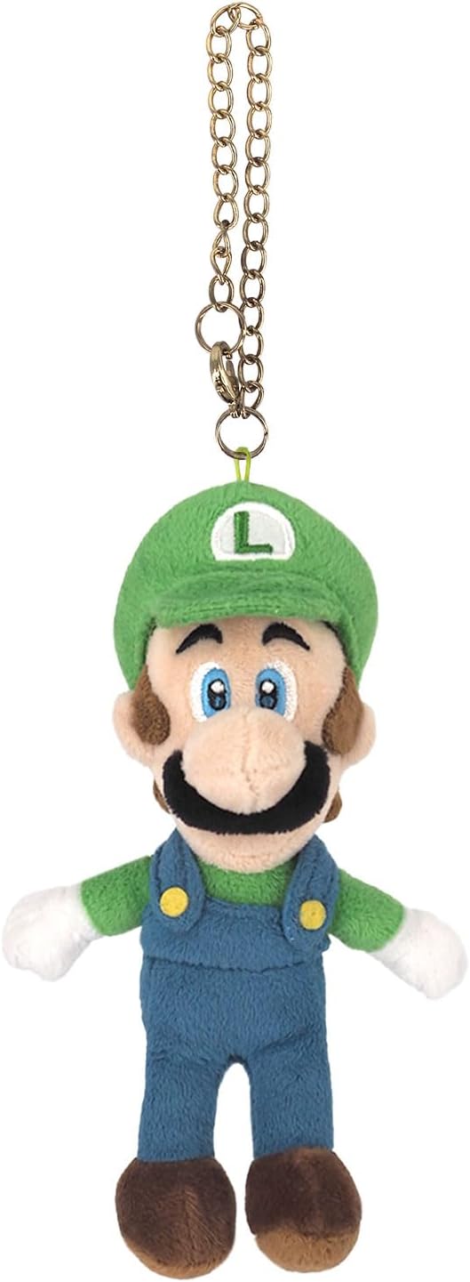 Sanei Boeki MM02 Super Mario All Star Collection Luigi Mascot, W3.5 x D2.8 x Height 6.1 inches (9 x 7 x 15.5 cm), Plush Mascot