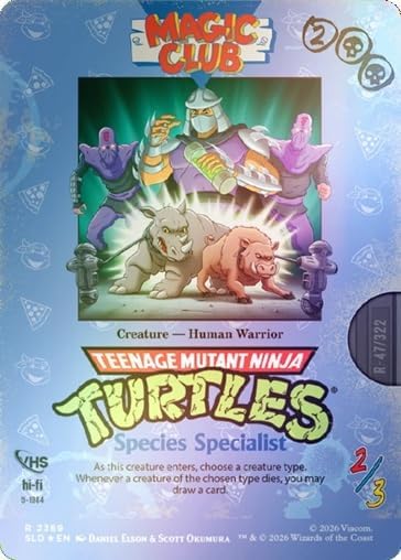 Magic: The Gathering Secret Lair x Teenage Mutant Ninja Turtles: VHS Villains Foil Edition