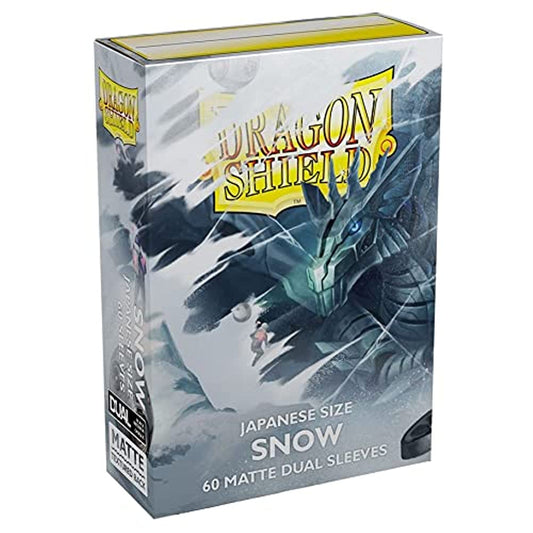 10 Packs Dragon Shield Dual Matte Mini Japanese Snow White 60 ct Card Sleeves Display Case