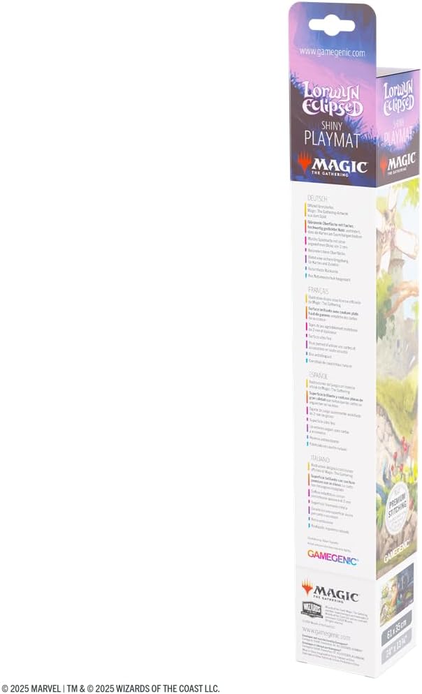 Gamegenic Magic: The Gathering Lorwyn Eclipsed Shiny PLAYMAT - Temple Garden Design, Premium 61×35 cm Playmat with Shiny Ultra-Fine Surface, Flat Stitching & 2mm Cushioning