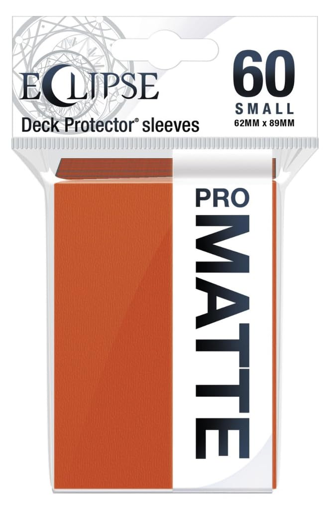 Ultra Pro - Eclipse Matte Small Sleeves 60 Count (Pumpkin Orange) - Protect All Your Gaming Cards, Sports Cards, and Collectible Cards with Ultra Pro's ChromaFusion Technology