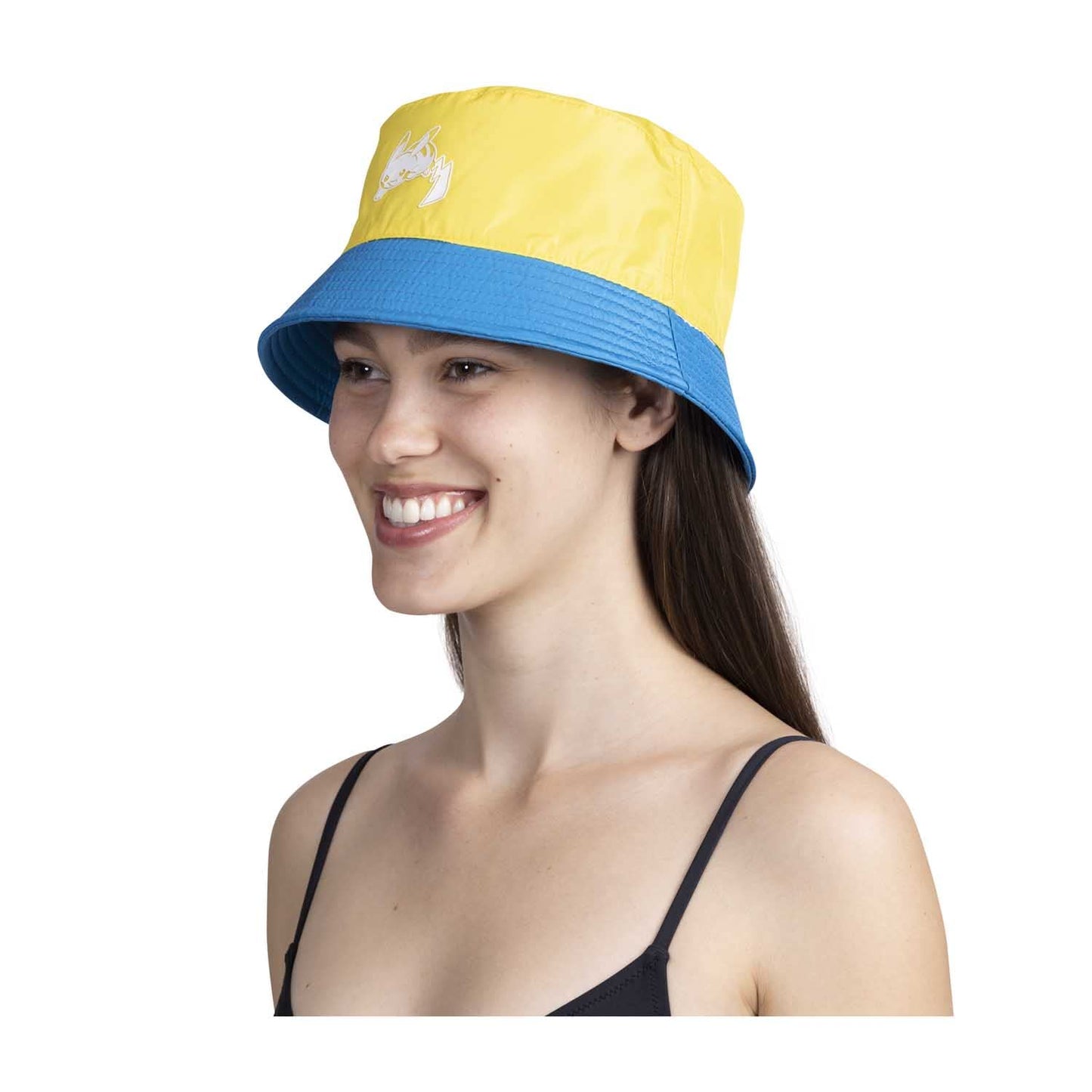 Pokemon Tropical Pikachu Lightning Blue Reversible Bucket Hat (One Size-Adult)