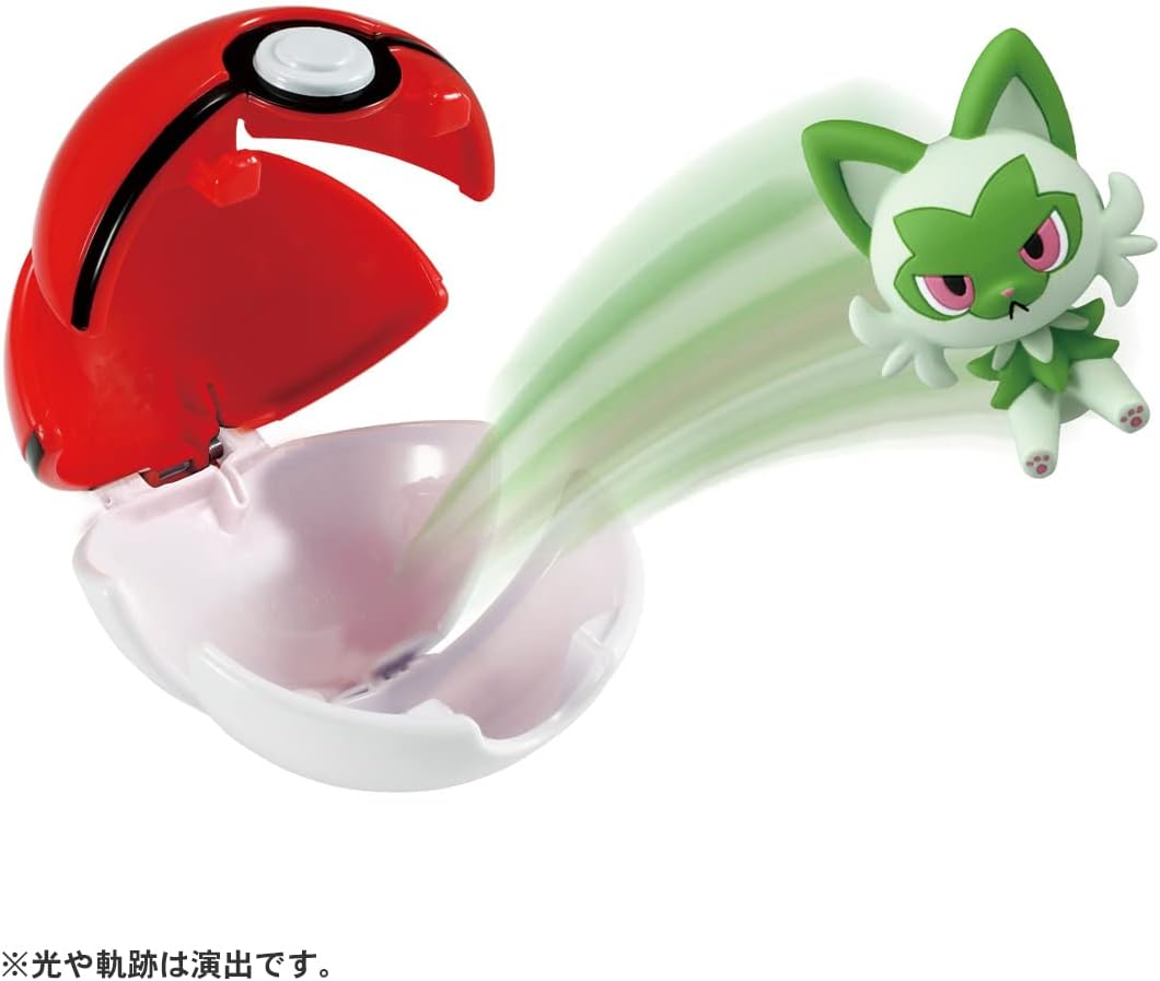 Takara Tomy Pokemon Monster Collection Pokedelze Sprigatito (Poke Ball)