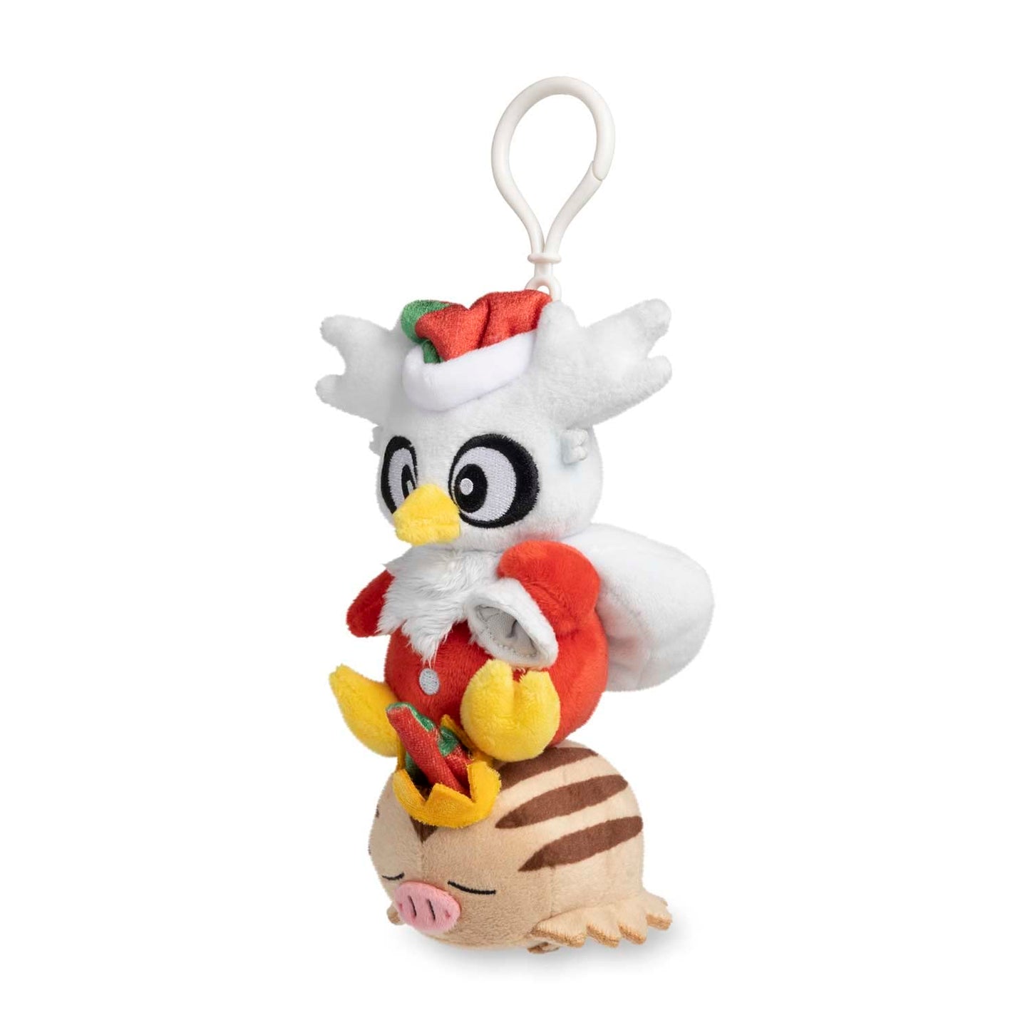 Pokemon Center: Delibird and Swinub Pokemon Holiday Workshop Plush Key Chain