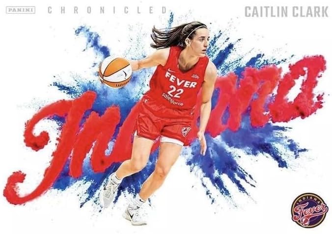 2025 Panini Caitlin Clark Chronicled Trading Card Collection and Keepsake (Look for The Exclusive Red Holo and Red Cracked Ice Parallels)