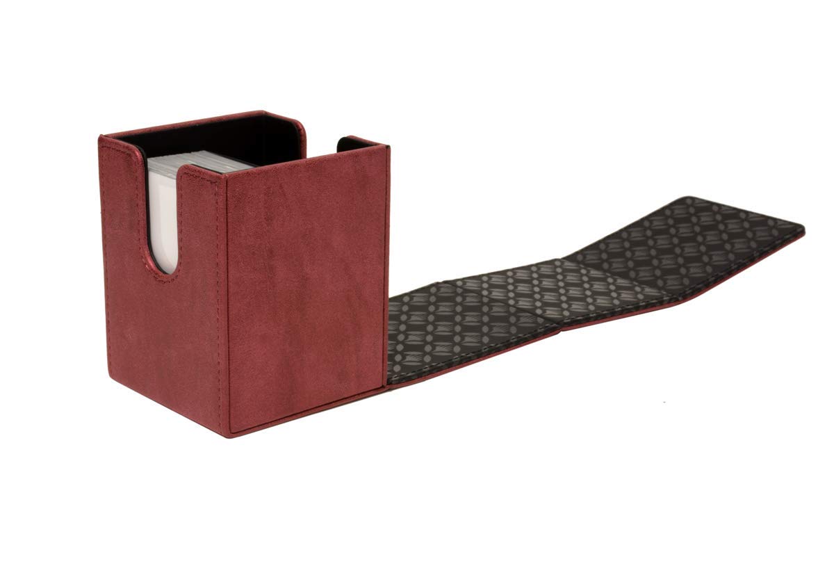 Ultra Pro E-85770 Suede Collection Alcove Flip Deck Box-Ruby