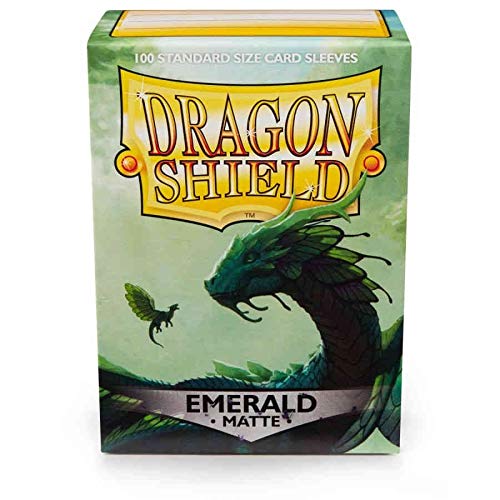 10 Packs Dragon Shield Matte Emerald Standard Size 100 ct Card Sleeves Display Case