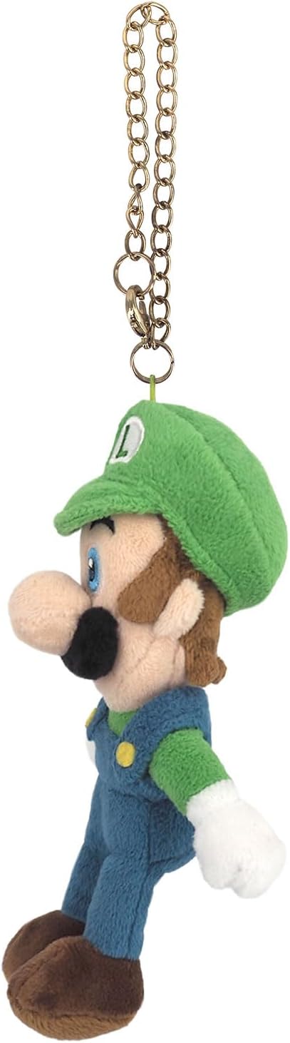 Sanei Boeki MM02 Super Mario All Star Collection Luigi Mascot, W3.5 x D2.8 x Height 6.1 inches (9 x 7 x 15.5 cm), Plush Mascot