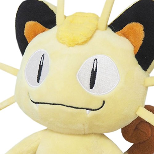 Sanei Pokemon All Star Collection PP37 Meowth 8" Stuffed Plush, Beige