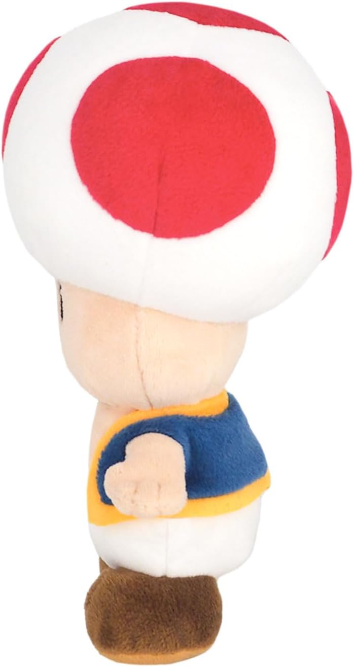 Sanei Boeki Super Mario All Star Collection 7.5" Toad Plush, Small