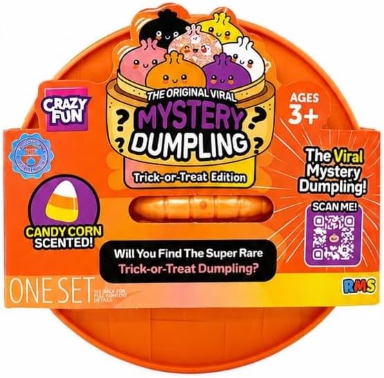 The Original Mystery Dumpling Squishy Toy 3.5 Inch Diameter (Trick-or-Treat Edition)