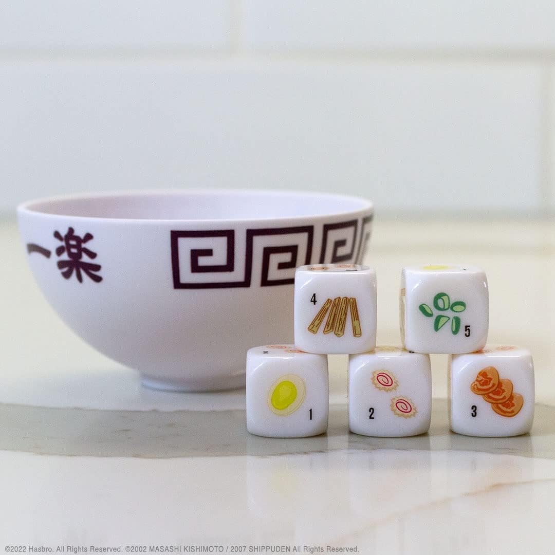 USAOPOLY YAHTZEE: Naruto Shippuden | Collectible Ramen Bowl Dice Cup | Classic Family Dice Game Based on Anime Show | Great for Family Game Night | Officially-Licensed Naruto Game & Merchandise