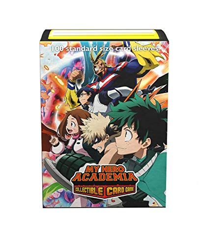 Jasco My Hero Academia Collectible Card Game Plus Ultra Fight Card Sleeves | 100 Dragon Shield Art Sleeves | Card Game Holder | PVC and Acid-Free | Designed for Use with TCG and LCG Games | Made