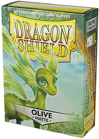 5 Packs Dragon Shield Matte 60 ct Olive Green Standard Size Card Sleeves Value Bundle!