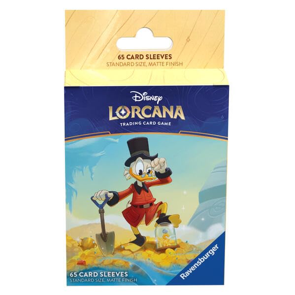 Ravensburger Disney Lorcana TCG Card Sleeves Featuring Scrooge McDuck – Richest Duck in The World by Grace Tran | 65 Protective Sleeves for TCG Decks | Ages 8+