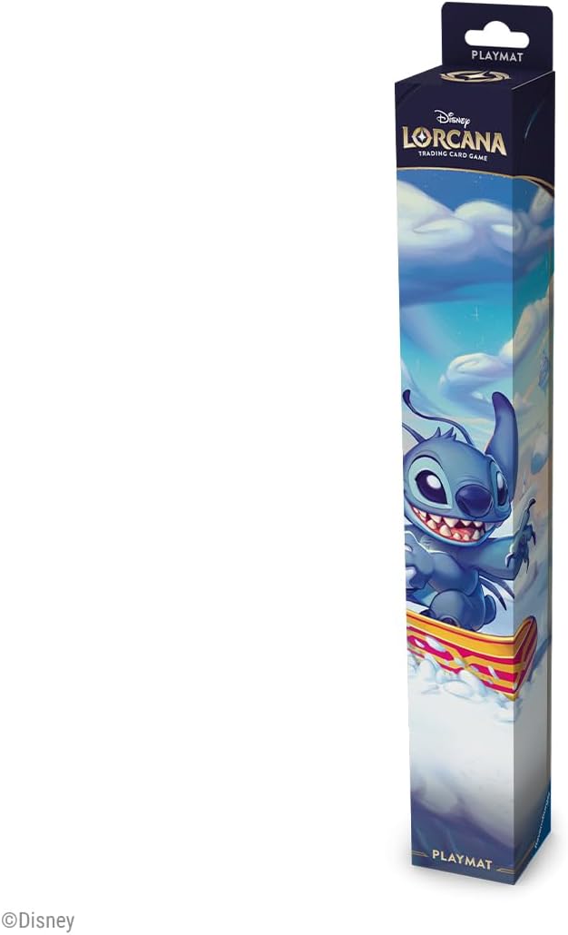 Ravensburger Disney Lorcana TCG Hyperia City Playmat Featuring Stitch & Angel - Snowboarding Stitch