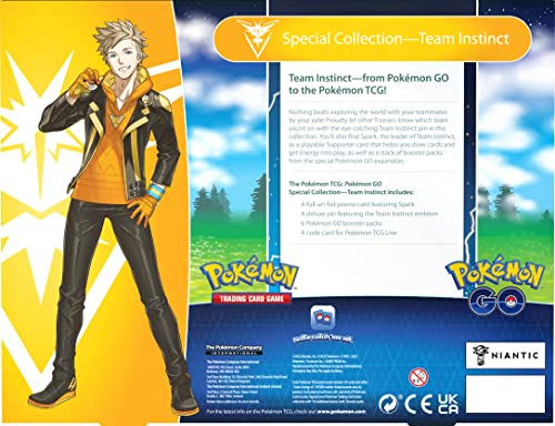 Pokemon TCG: GO Special Collection - Team Instinct (1 Foil Promo Card, 1 Deluxe pin & 6 Booster Packs)