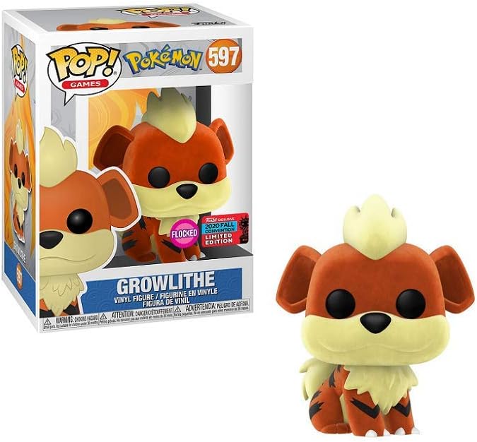Funko Pop! Games Pokemon Growlithe #597 Flocked Vinyl Figure – 2020 Fall Convention Limited Edition, BoxLunch Exclusive  Copy