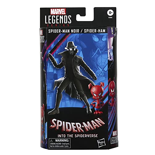 Marvel Legends Series Spider-Man 60th Anniversary Spider-Man Noir and Spider-Ham 6-inch Action Figures, 2 Accessories