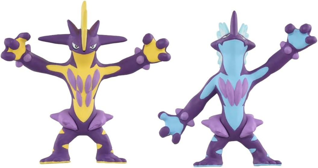 Takara Tomy Pokémon MonColle Toxtricity Figure Set – Amped Form & Low Key Form – Official Pokémon Collectible Figures