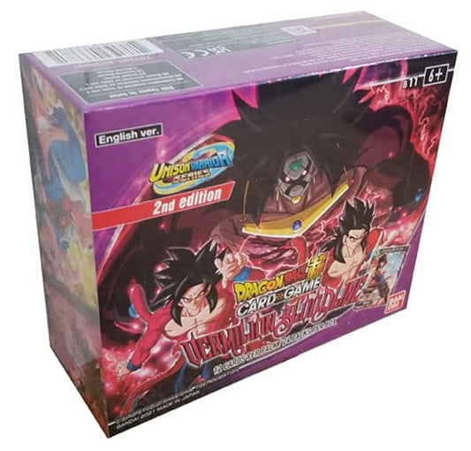 Dragon Ball Super Unison Warrior Series 2 Vermilion Bloodline Booster Box 2nd Edition