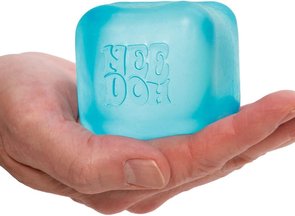 Nice Cube - Sensory Squeeze Toy with Super Solid Squish - 2.25" Cube (Blue) for NeeDoh