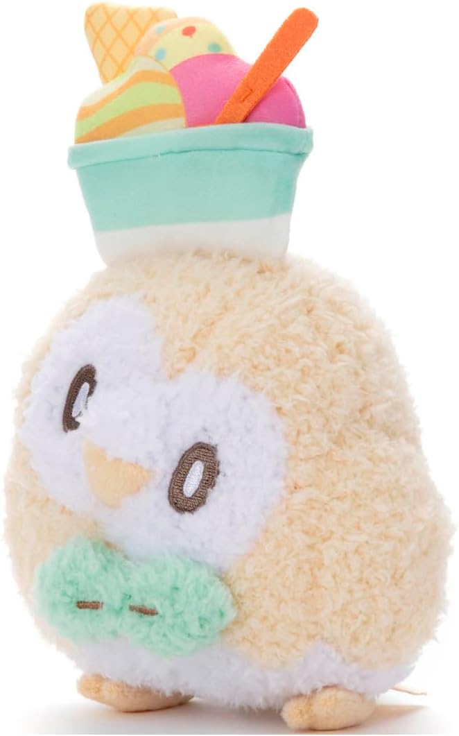 Takara Tomy Poképiece Plush (Sweets Ver.) Rowlet Plush Toy Height Approximately 5.5 inches (14 cm)