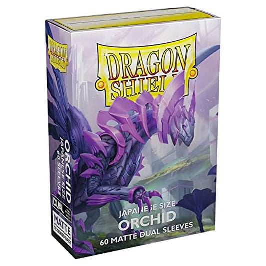 10 Packs Dragon Shield Dual Matte Mini Japanese Orchid 60 ct Card Sleeves Display Case