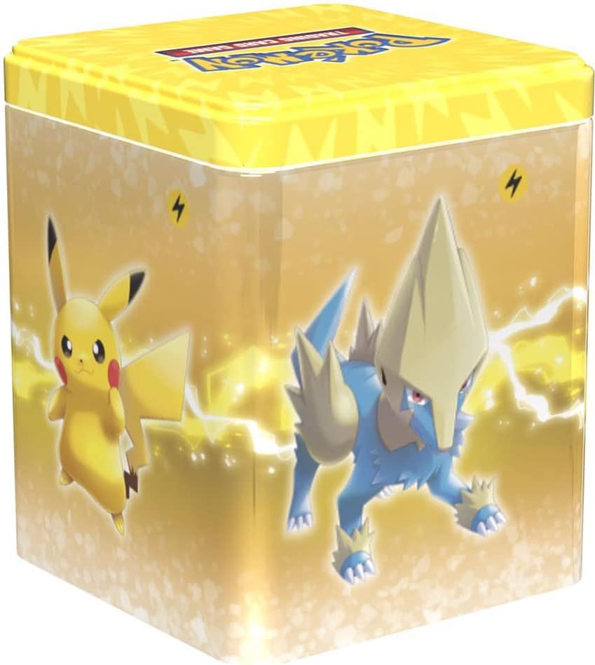 Pokemon TCG: Lightning Stacking Tin (3 Booster Packs & Coin)