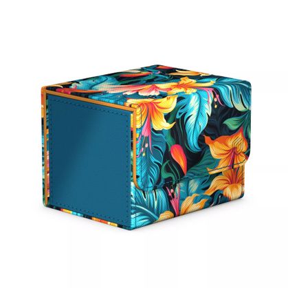 Sidewinder 100+ Floral Places Deck Box - Tulum Blue - Ultimate Guard Deck Boxes
