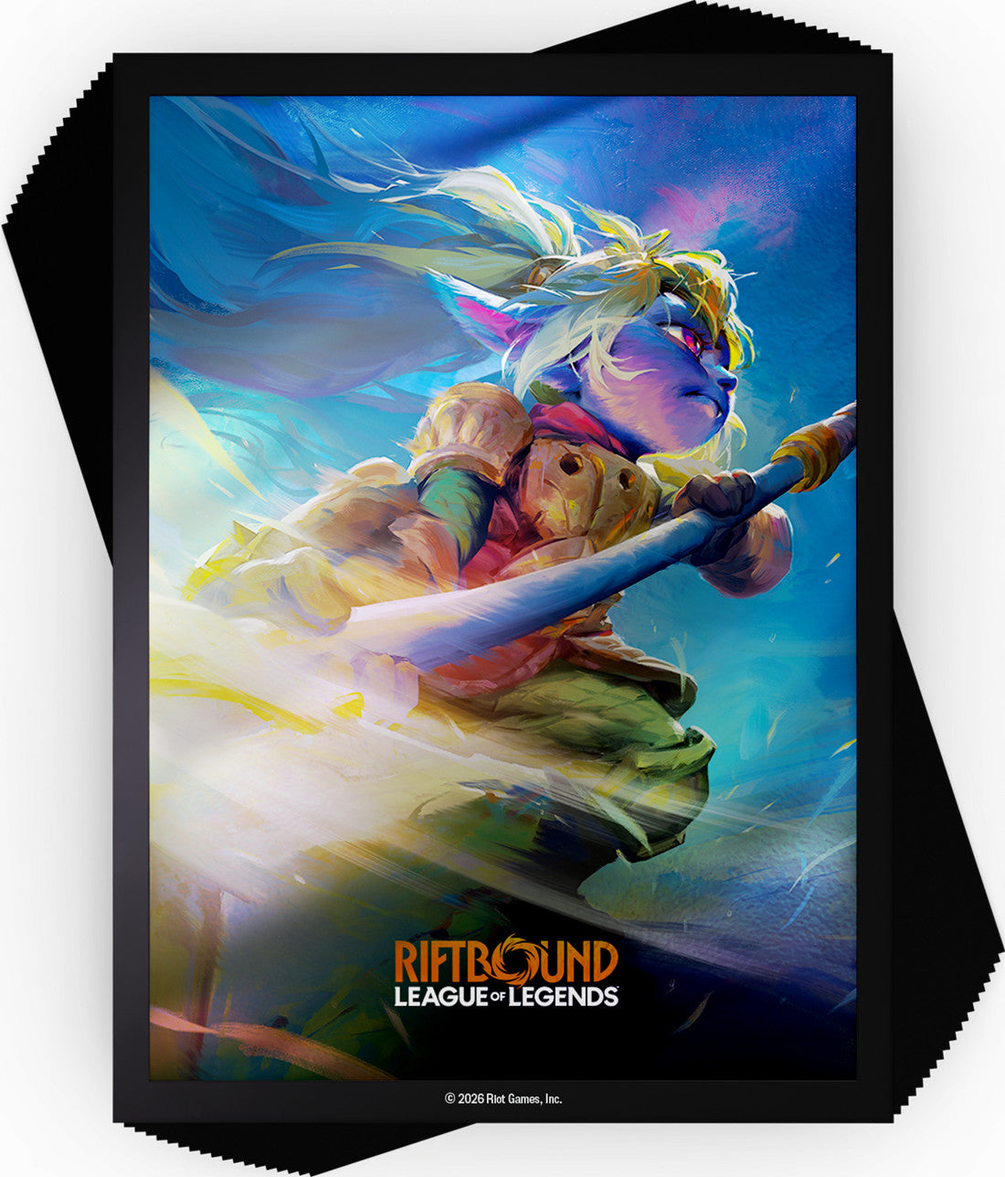 Riftbound: League of Legends Trading Card Game Unleashed Poppy Keeper of the Hammer Art Card Sleeves [100 Count]