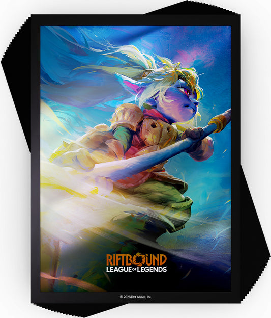 Riftbound: League of Legends Trading Card Game Unleashed Poppy Keeper of the Hammer Art Card Sleeves [100 Count]