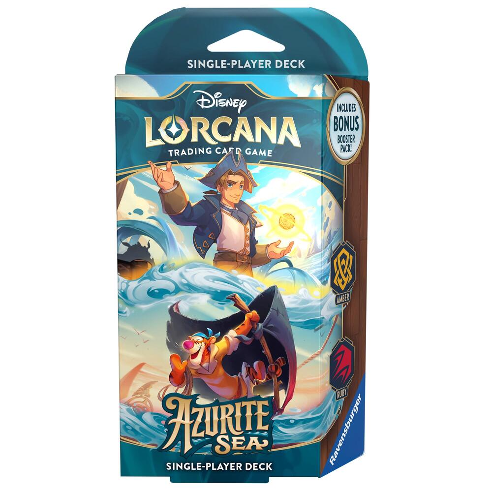 Lorcana TCG: Azurite Sea: Starter Deck: Amber & Ruby (Jim Hawkins & Tigger)