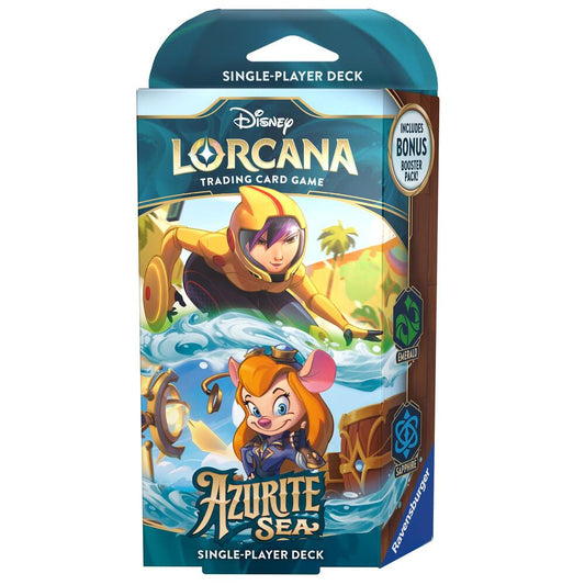 Lorcana TCG: Azurite Sea: Starter Deck: Emerald & Sapphire (Gogo Tomago & Gadget)