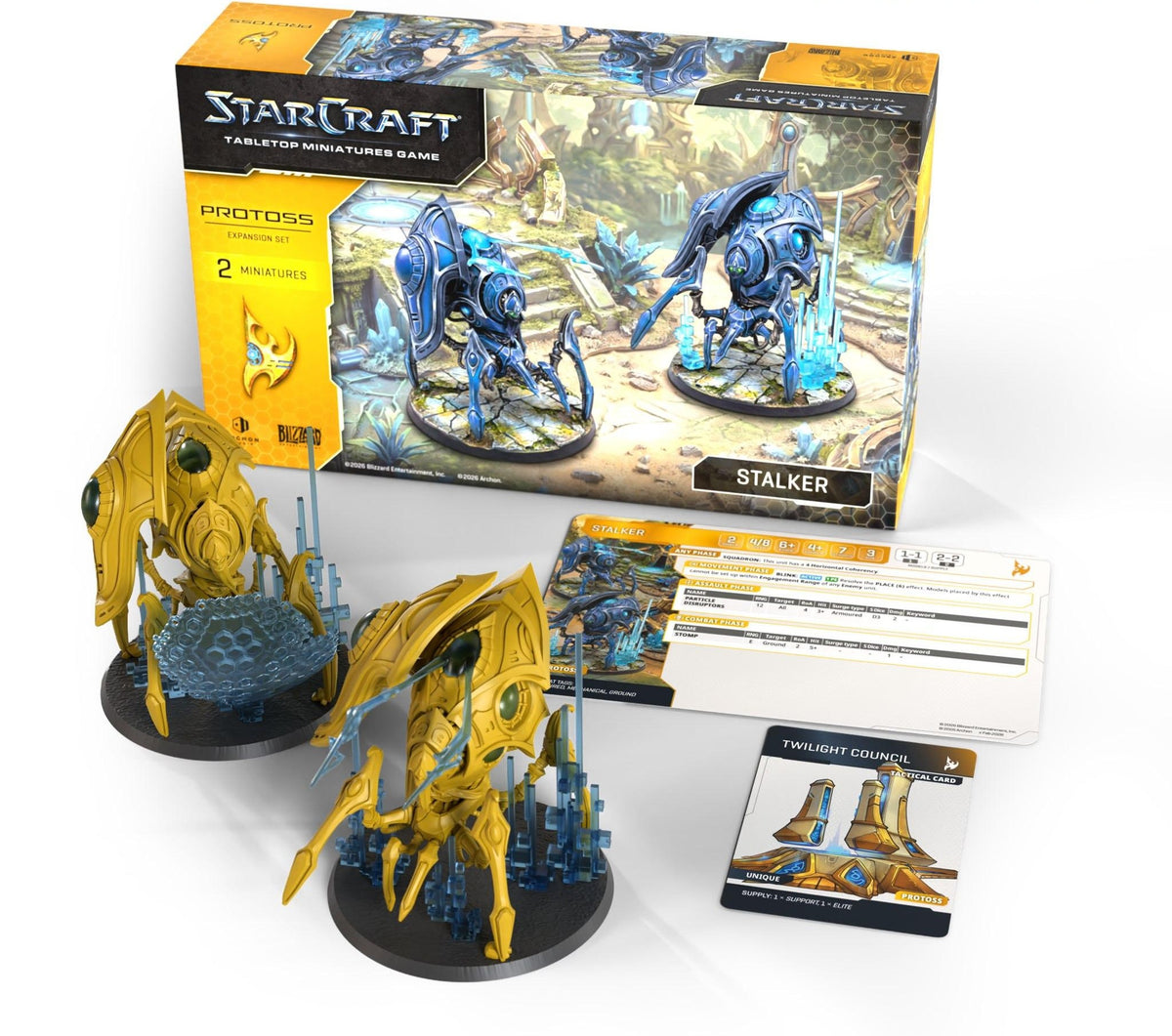Archon Studio StarCraft: The Miniatures Game – Protoss Stalker Expansion Set – 2 Unpainted Miniatures