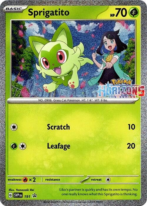 Pokemon TCG Sprigatito [Horizons] - SV: Scarlet & Violet Promo Cards (SV 191)